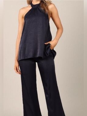 Petal & Pup ladies Satin Halter Top and Pants Set